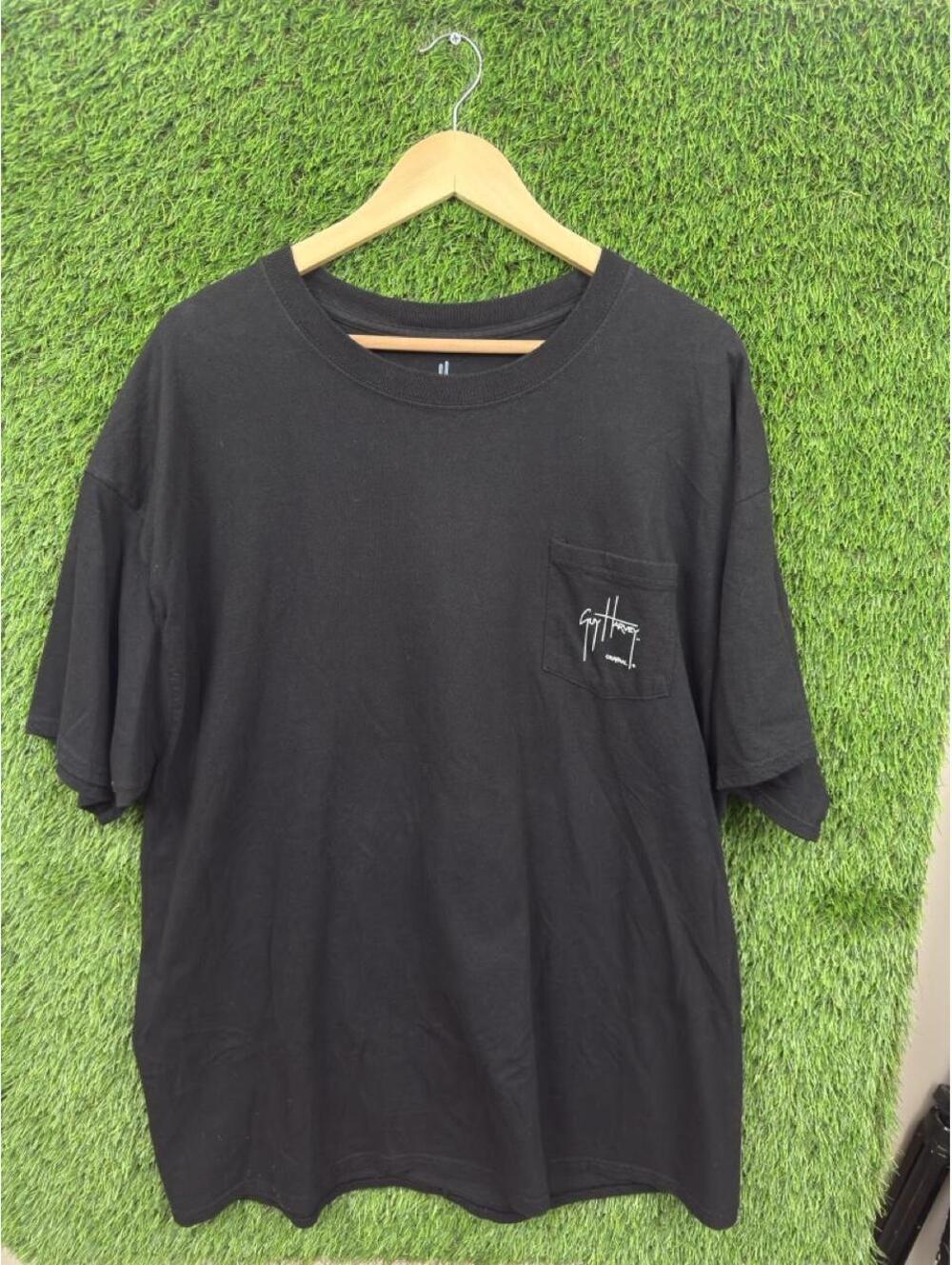 Guy Harvey U.S. Army Marlin Fishing Graphic Pocket T-Shirt Black